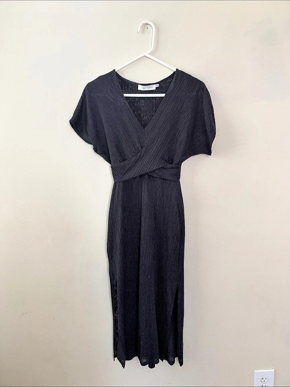 Floret Studios Black Midi Dress Size XS Like New